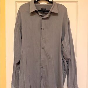 Van Heusen Gray Striped Shirt